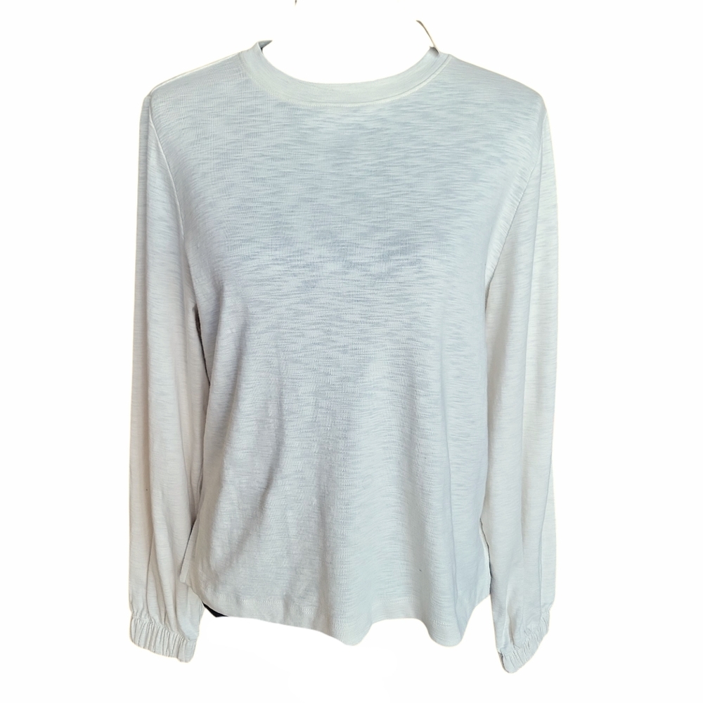 Banana Republic NWT Women's Ivory Heather Crewneck Shirt Size XS